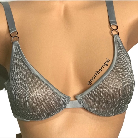 Damaged - Victoria’s Secret Luxe Unlined Chainmail Demi Bra - Picture 5 of 11